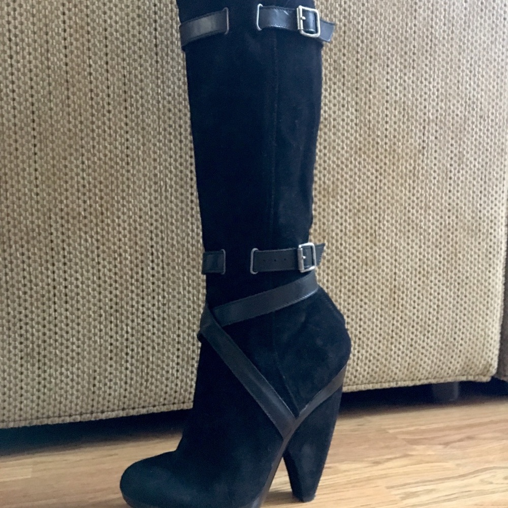 Collection Bebe Suede Knee High Boots 5” Heel